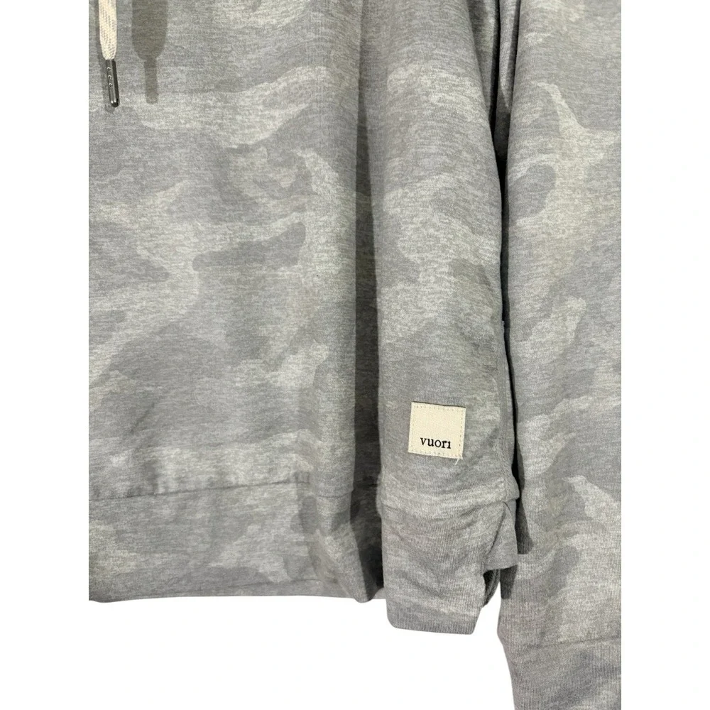 Vuori Yoga Casual Halo Essential Hoodie Gray Camo WOMRNS XS PALE HEATHER CAMO - Picture 3 of 8